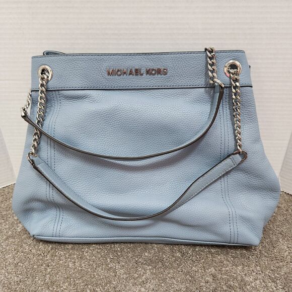 MICHAEL KORS Jet Set Item Large Chain Shoulder Tote in Pebbled Leather P… - Picture 1 of 16